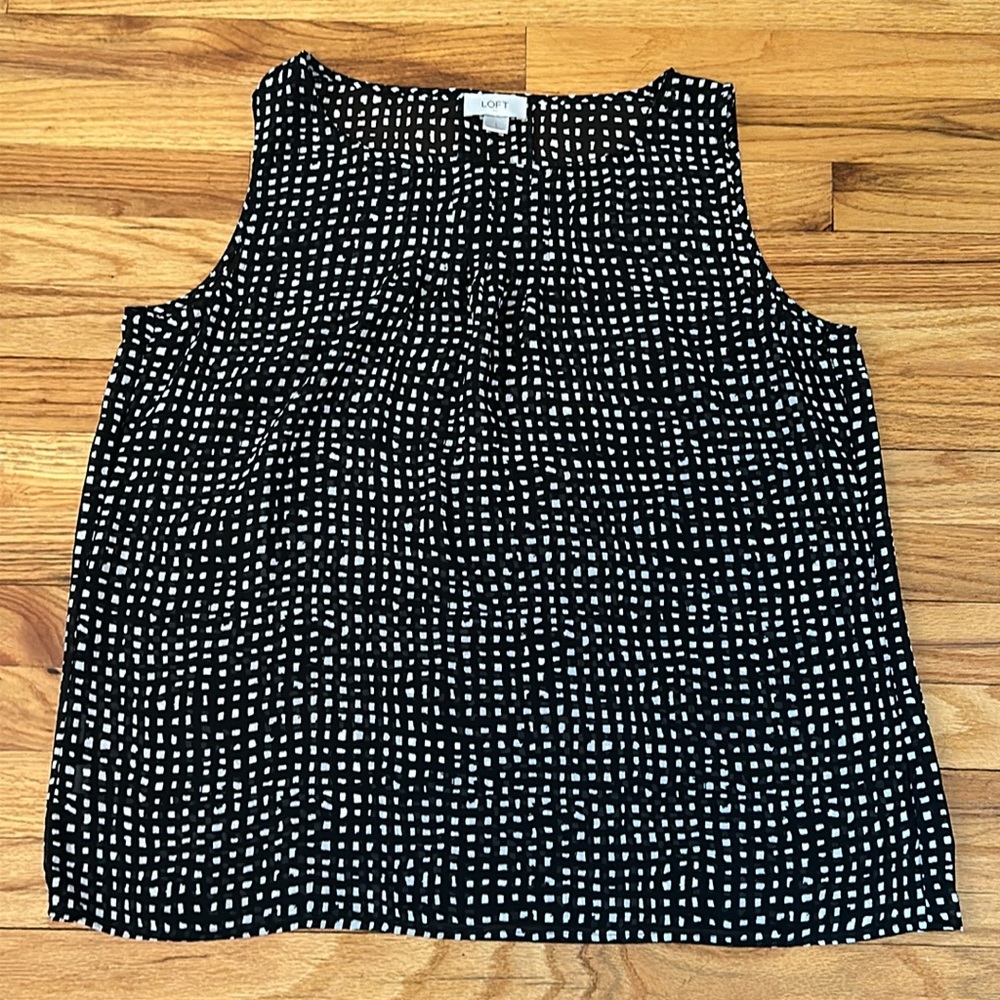 🌺 LOFT Sleeveless Shell Top Sz L - Picture 4 of 7